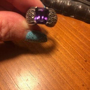 Beautiful vintage silver and amethyst